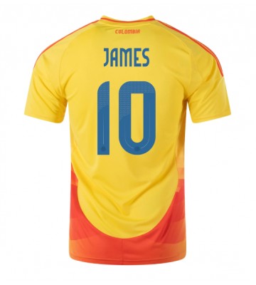 Colombia James Rodriguez #10 Hjemmebanetrøje Copa America 2024 Kort ærmer